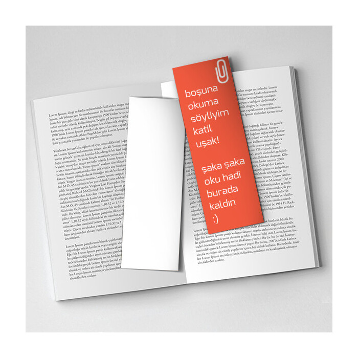 Boşuna okuma kitap ayracı